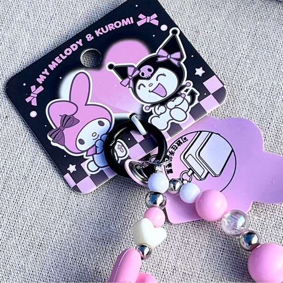 Sanrio My Melody Wrist Strap / Phone Charm Beaded, New with Tags, Circle Clip - Picture 5 of 17